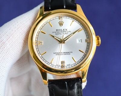 Rolex Datejust 8215 Movement 40mm 316L Steel Yellow Gold Case White/Gold Face Watch